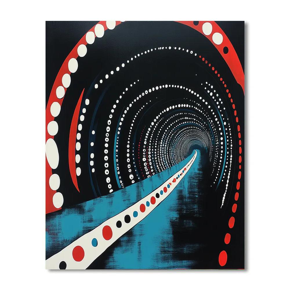 Yayoi Kusama Inspired Circuit Of Mirrors Numbered painting kits