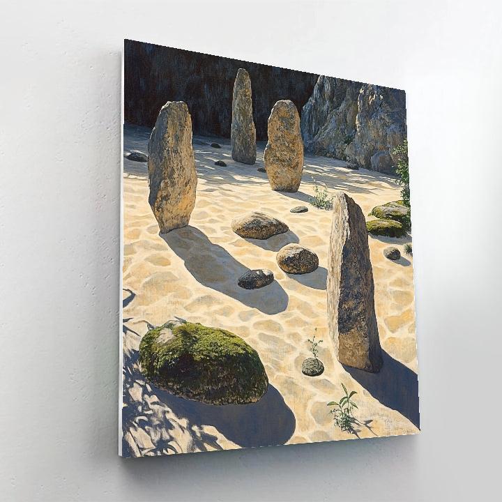 Michelangelo Inspired Stone Garden painting number kit