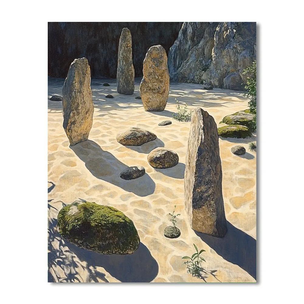 Michelangelo Inspired Stone Garden painting number kit