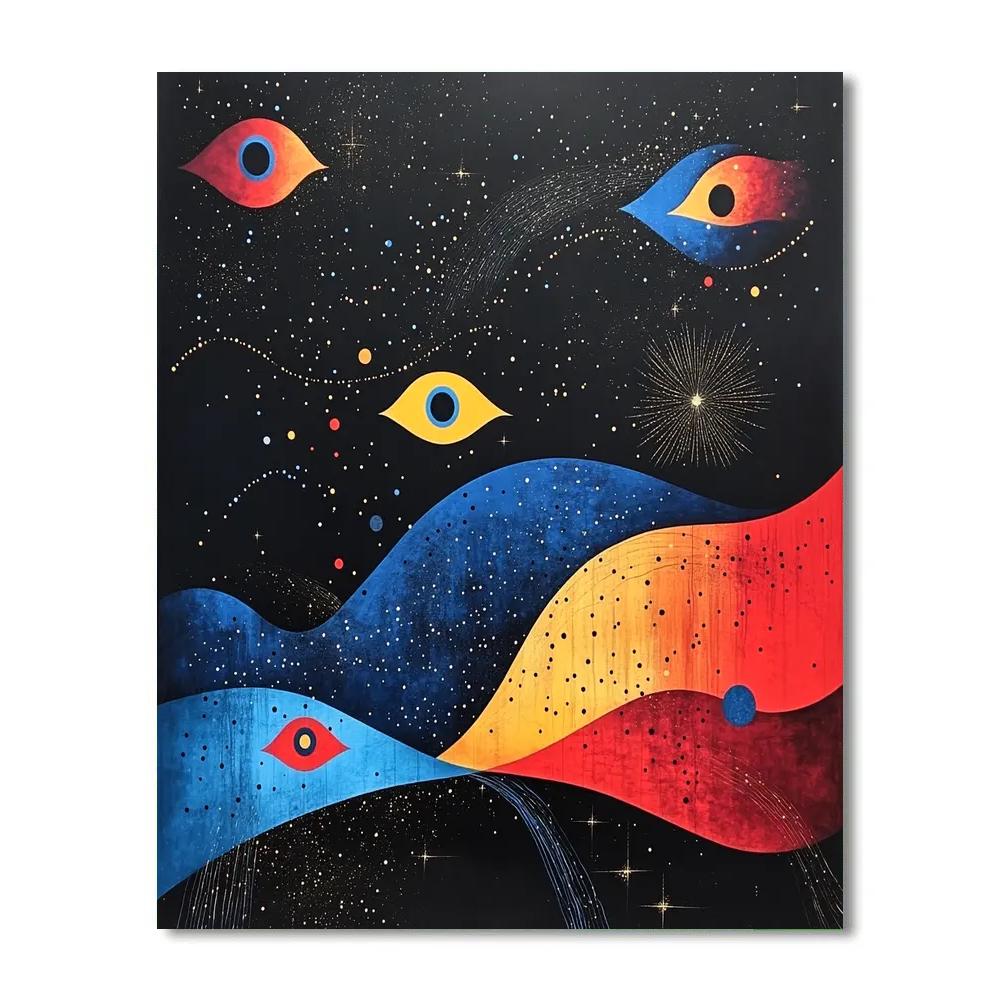Joan Miró Inspired Celestial Harmony paint by number