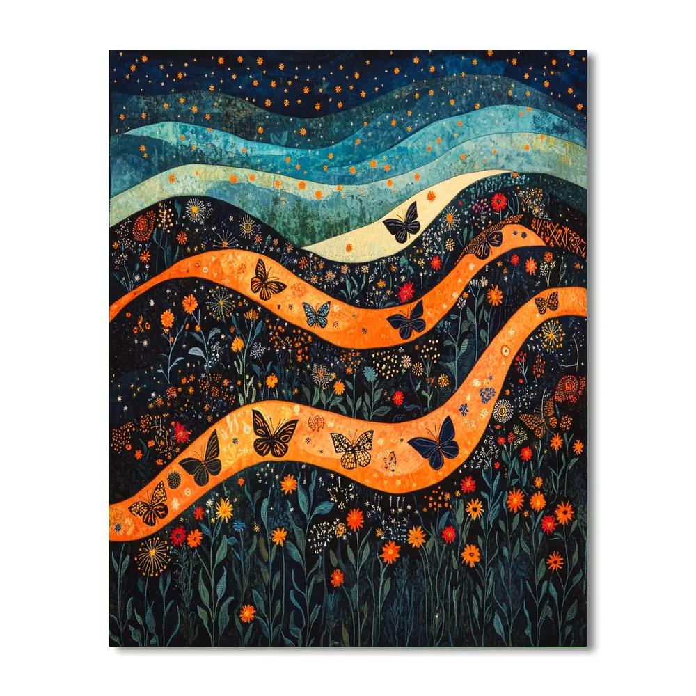 Frida Kahlo Inspired Night Of The Monarchs DIY paint by numbers