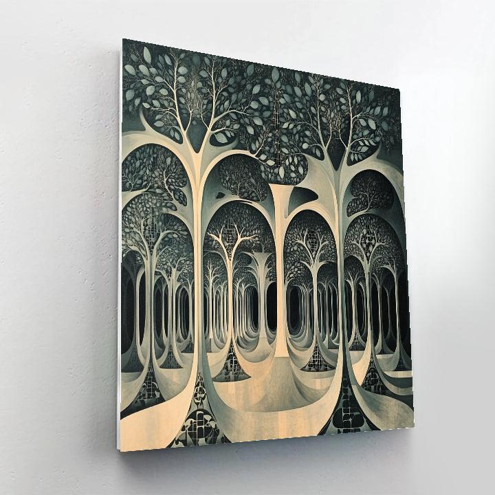 M.C. Escher Inspired Fractal Forest Of Forms DIY paint by numbers