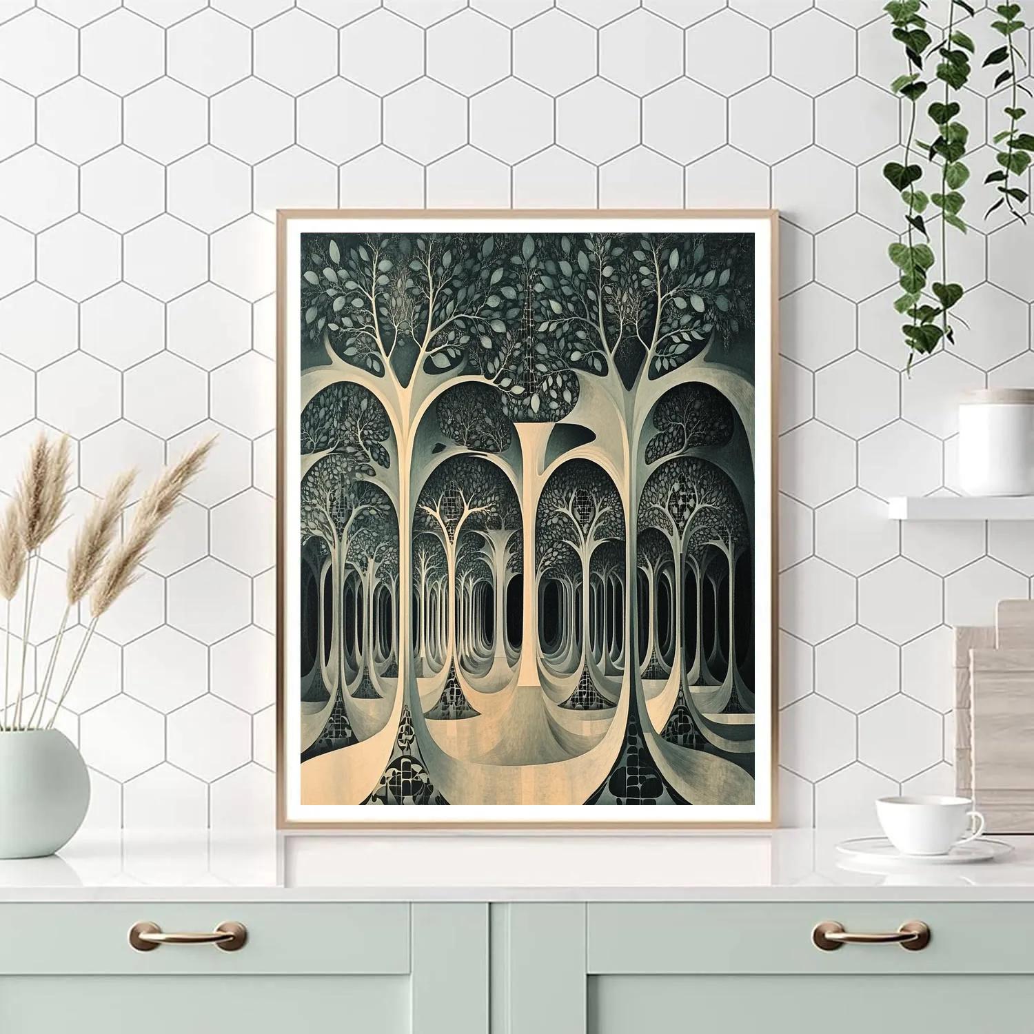 M.C. Escher Inspired Fractal Forest Of Forms DIY paint by numbers