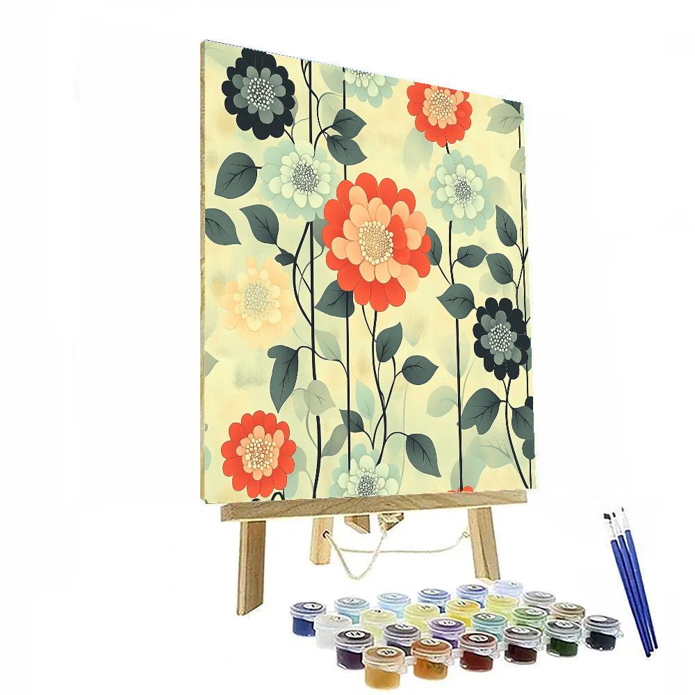 Alphonse Mucha Inspired Garden Of Echoes Number painting