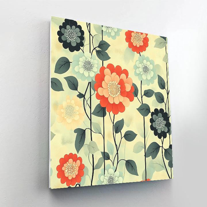Alphonse Mucha Inspired Garden Of Echoes Number painting