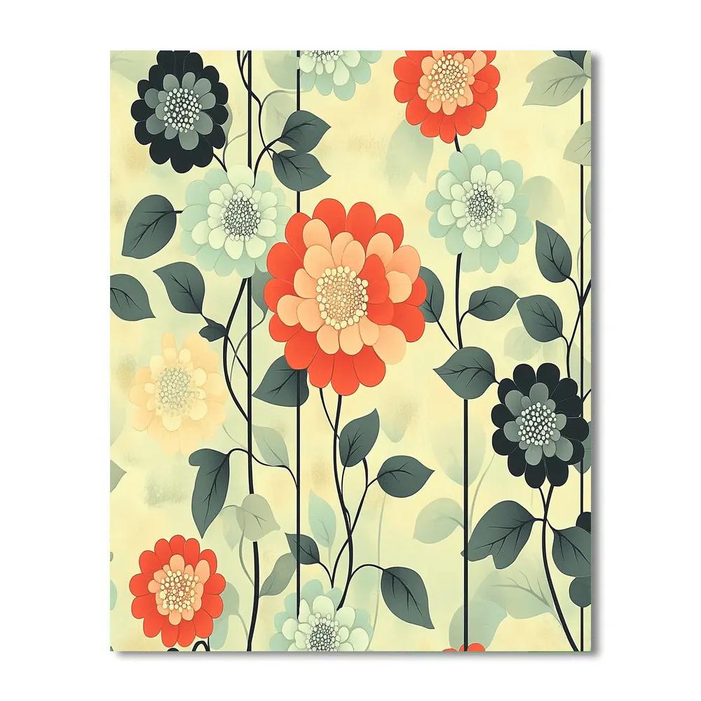 Alphonse Mucha Inspired Garden Of Echoes Number painting