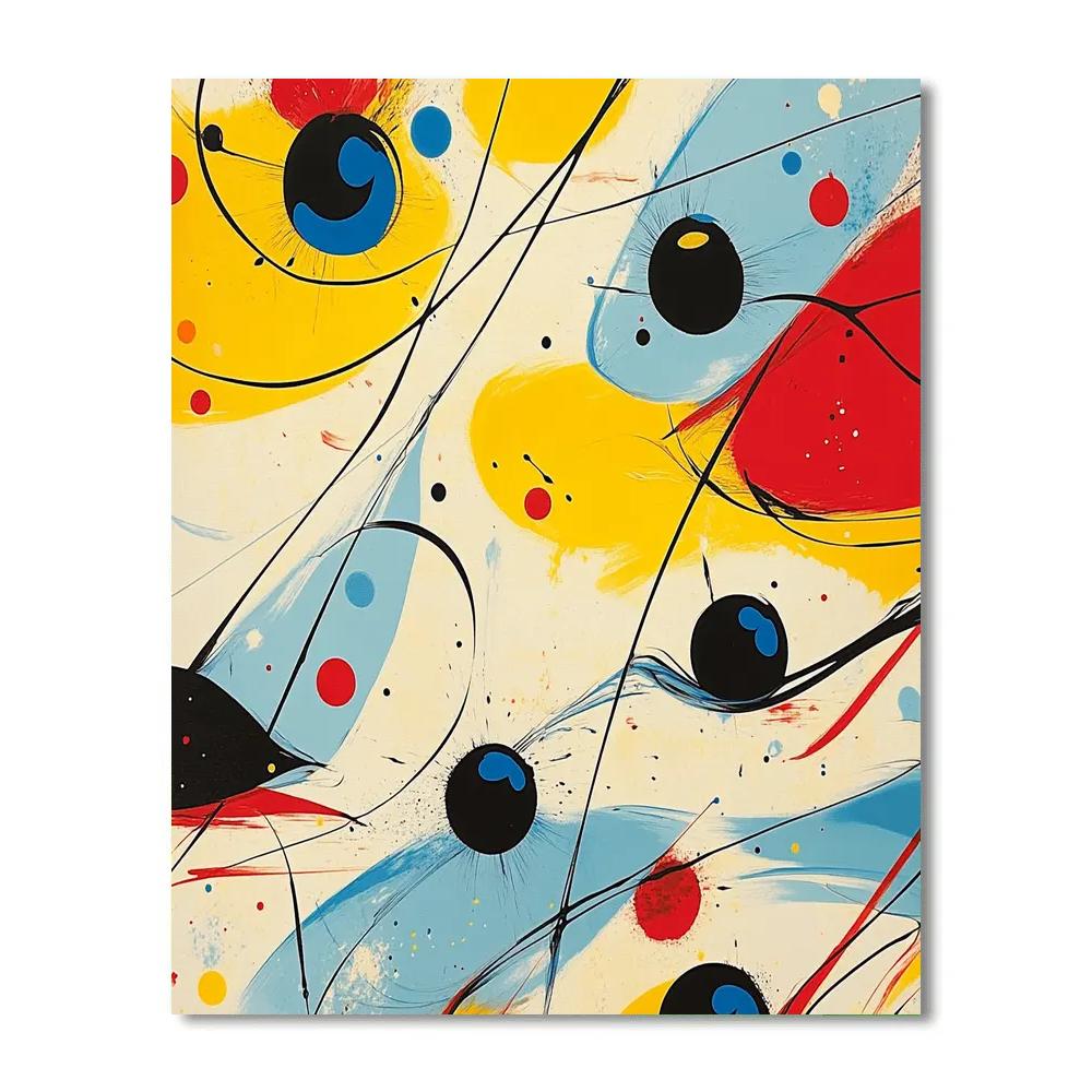 Joan Miró Inspired Rhythms Of Imagination paint by color