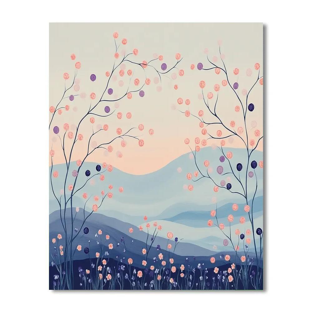 Hiroshige Inspired Celestial Plum Breeze DIY paint by numbers