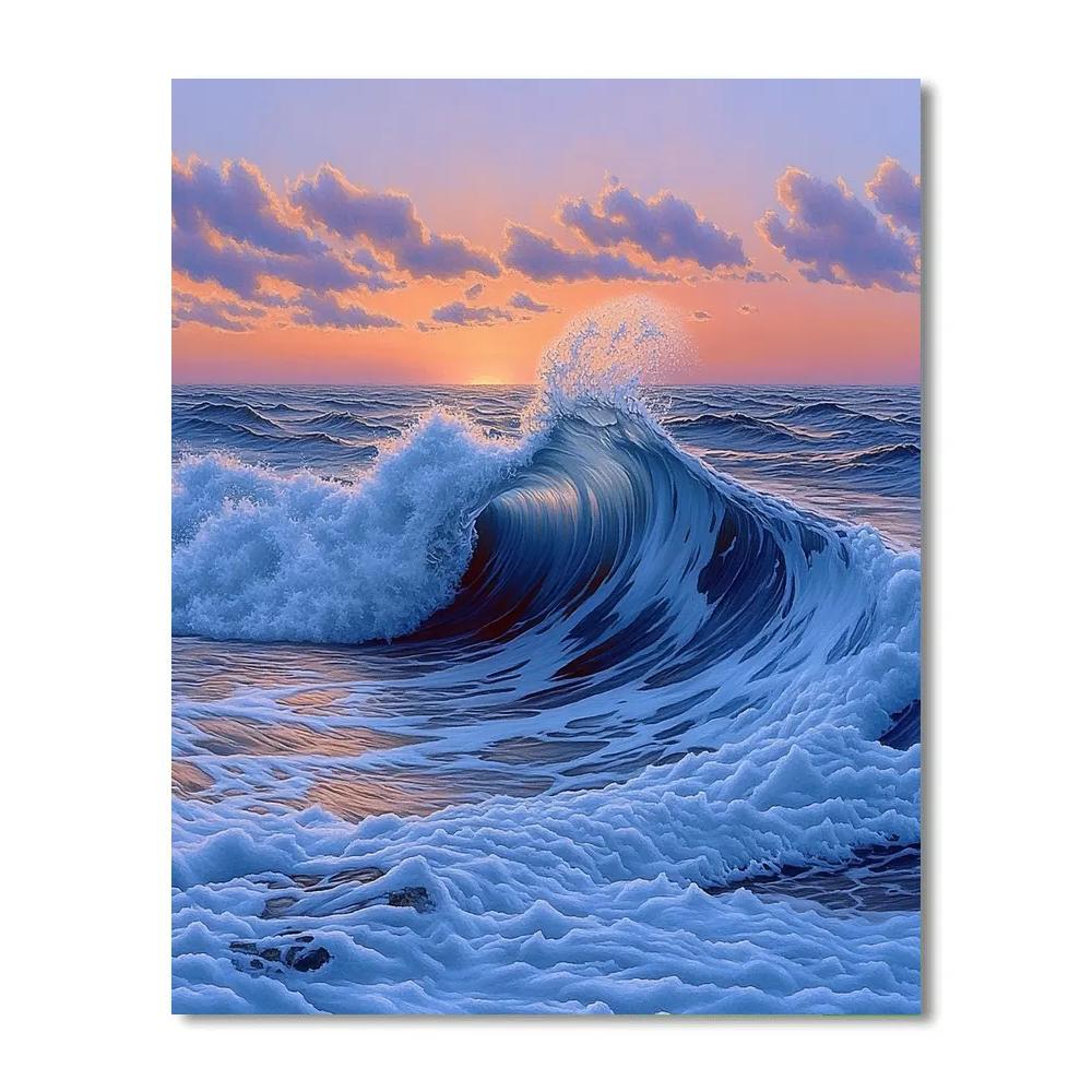 Michelangelo Inspired Dawn Over The Ocean Painting by numbers kit