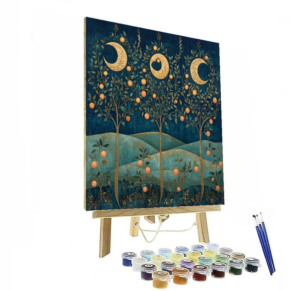 Gustav Klimt Inspired Eclipsed Orchard DIY paint by numbers