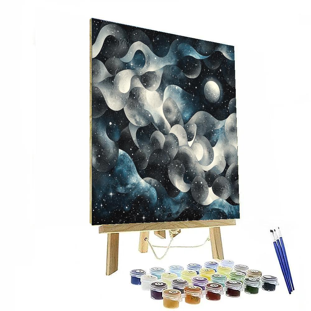 M.C. Escher Inspired Cosmic Tessellations painting number kit