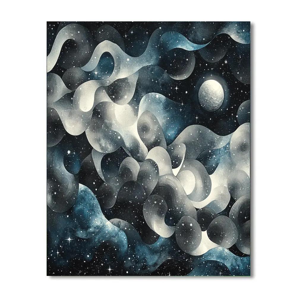 M.C. Escher Inspired Cosmic Tessellations painting number kit