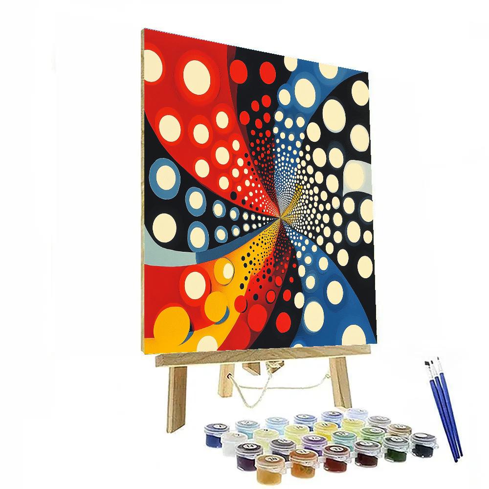 Yayoi Kusama Inspired Infinite Cosmic Web paint by numbers