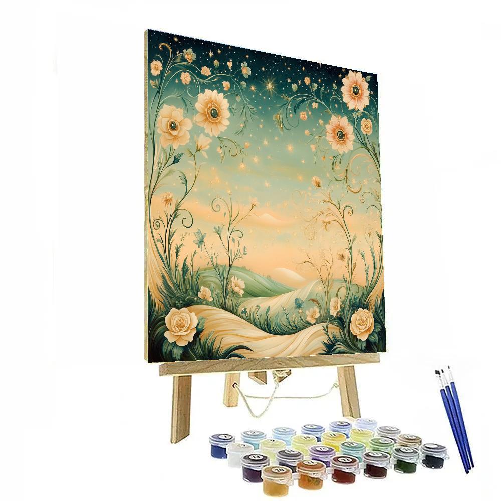 Alphonse Mucha Inspired Celestial Garden DIY paint by numbers