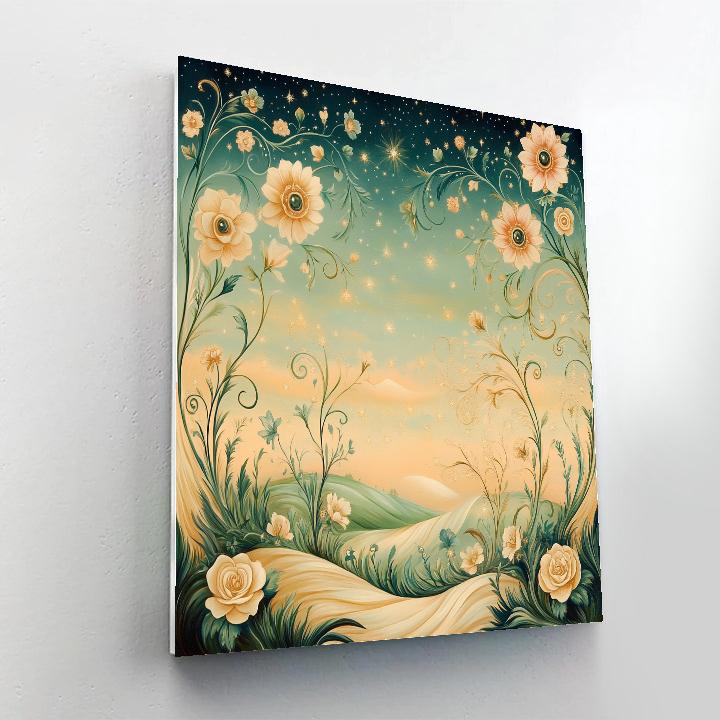 Alphonse Mucha Inspired Celestial Garden DIY paint by numbers