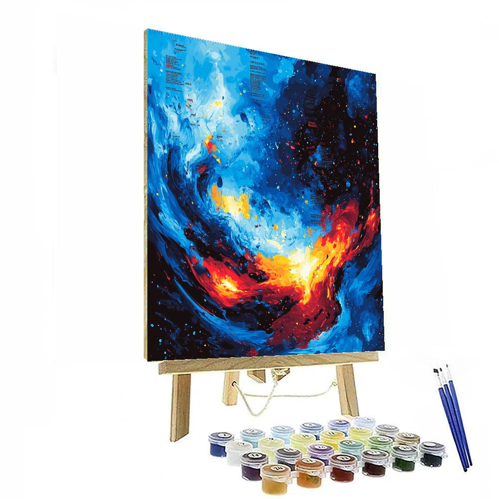 Jean-Michel Basquiat Inspired Cosmic Chaos DIY paint by numbers