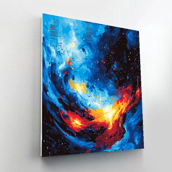 Jean-Michel Basquiat Inspired Cosmic Chaos DIY paint by numbers