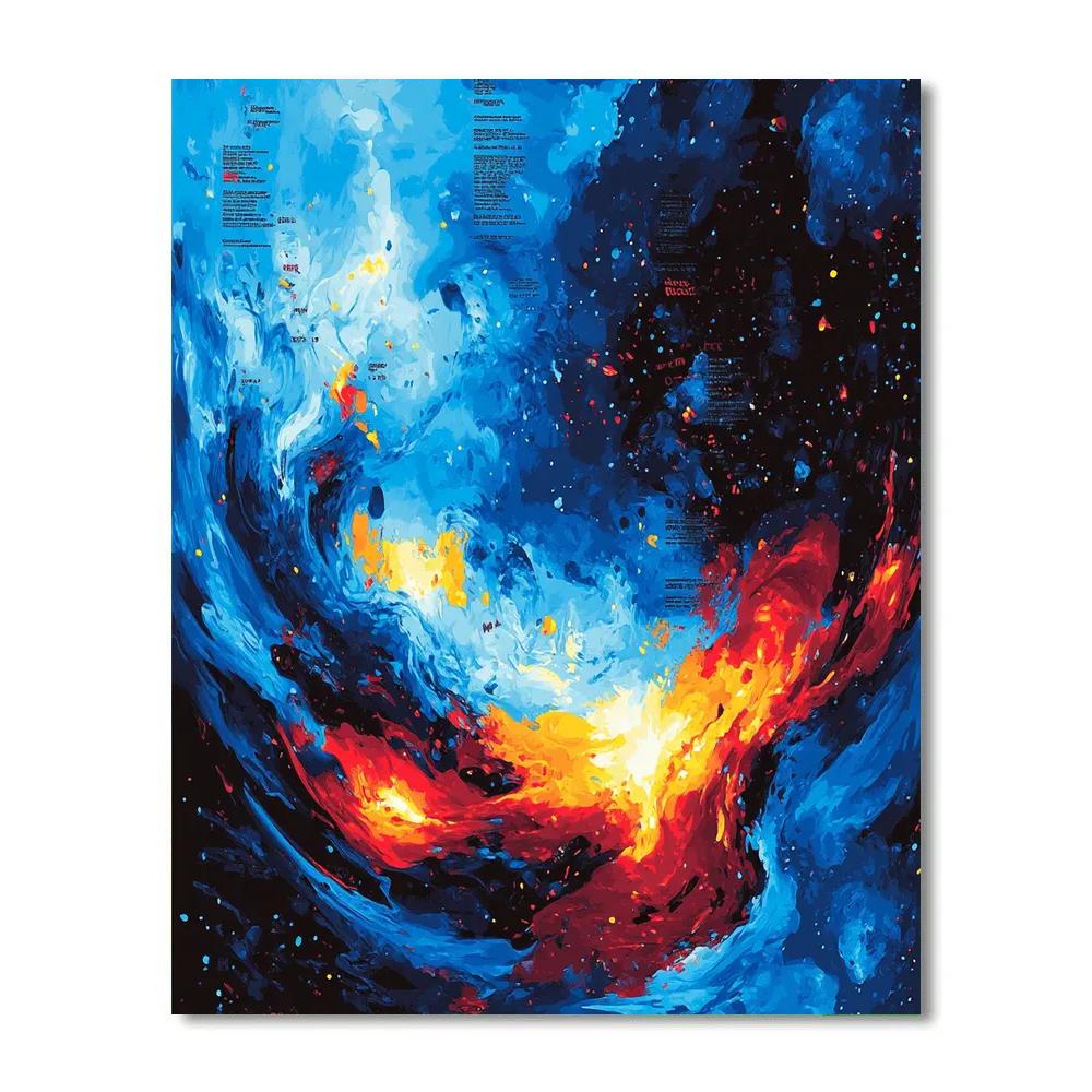 Jean-Michel Basquiat Inspired Cosmic Chaos DIY paint by numbers