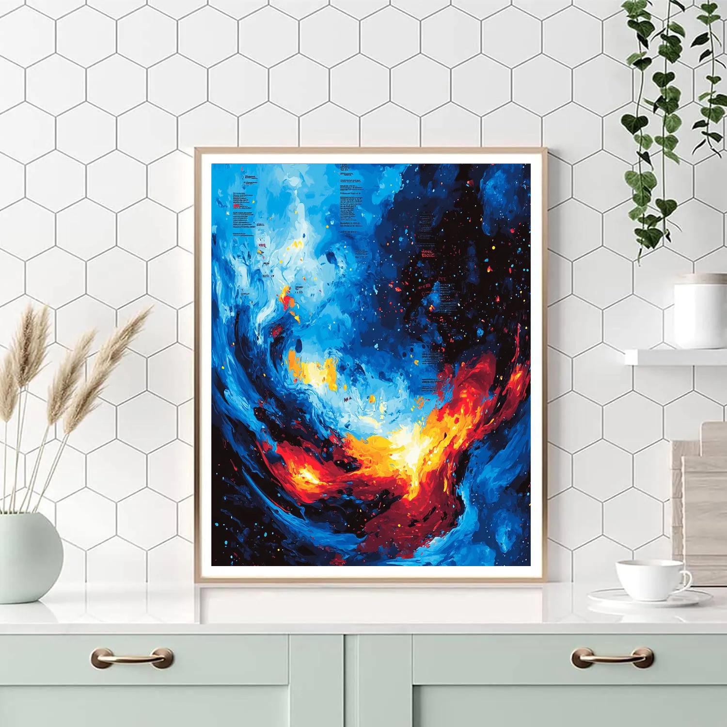 Jean-Michel Basquiat Inspired Cosmic Chaos DIY paint by numbers