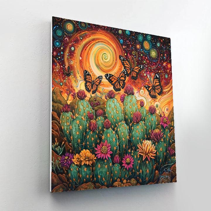 Frida Kahlo Inspired Symbolic Resilience Number painting