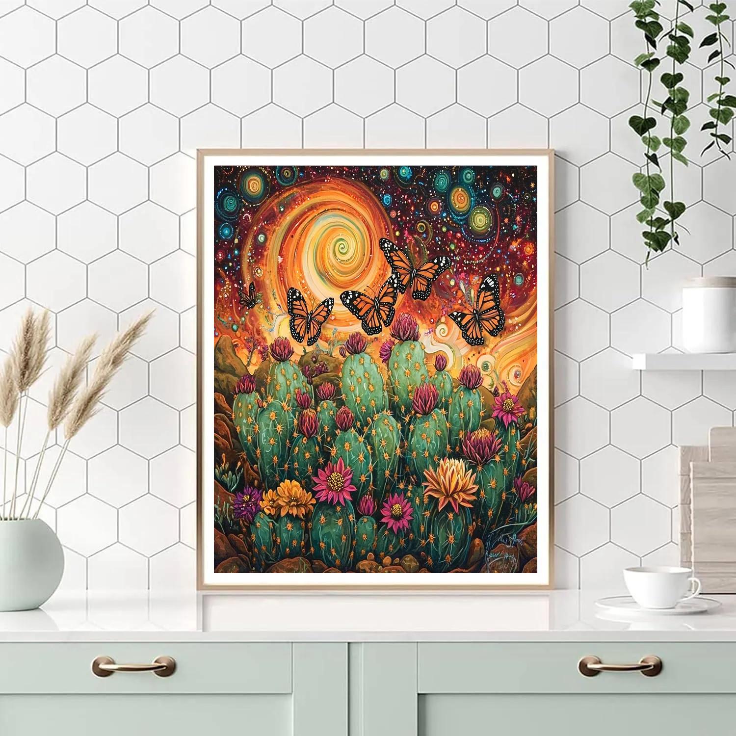 Frida Kahlo Inspired Symbolic Resilience Number painting