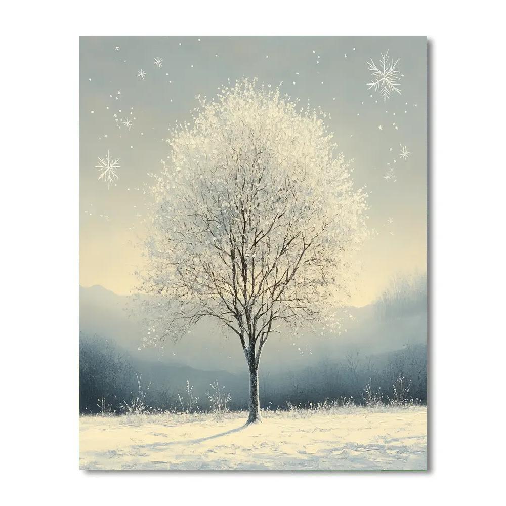 Michelangelo Inspired Frosted Tree Paint by numbers kits