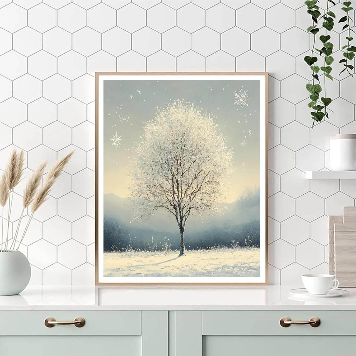 Michelangelo Inspired Frosted Tree Paint by numbers kits