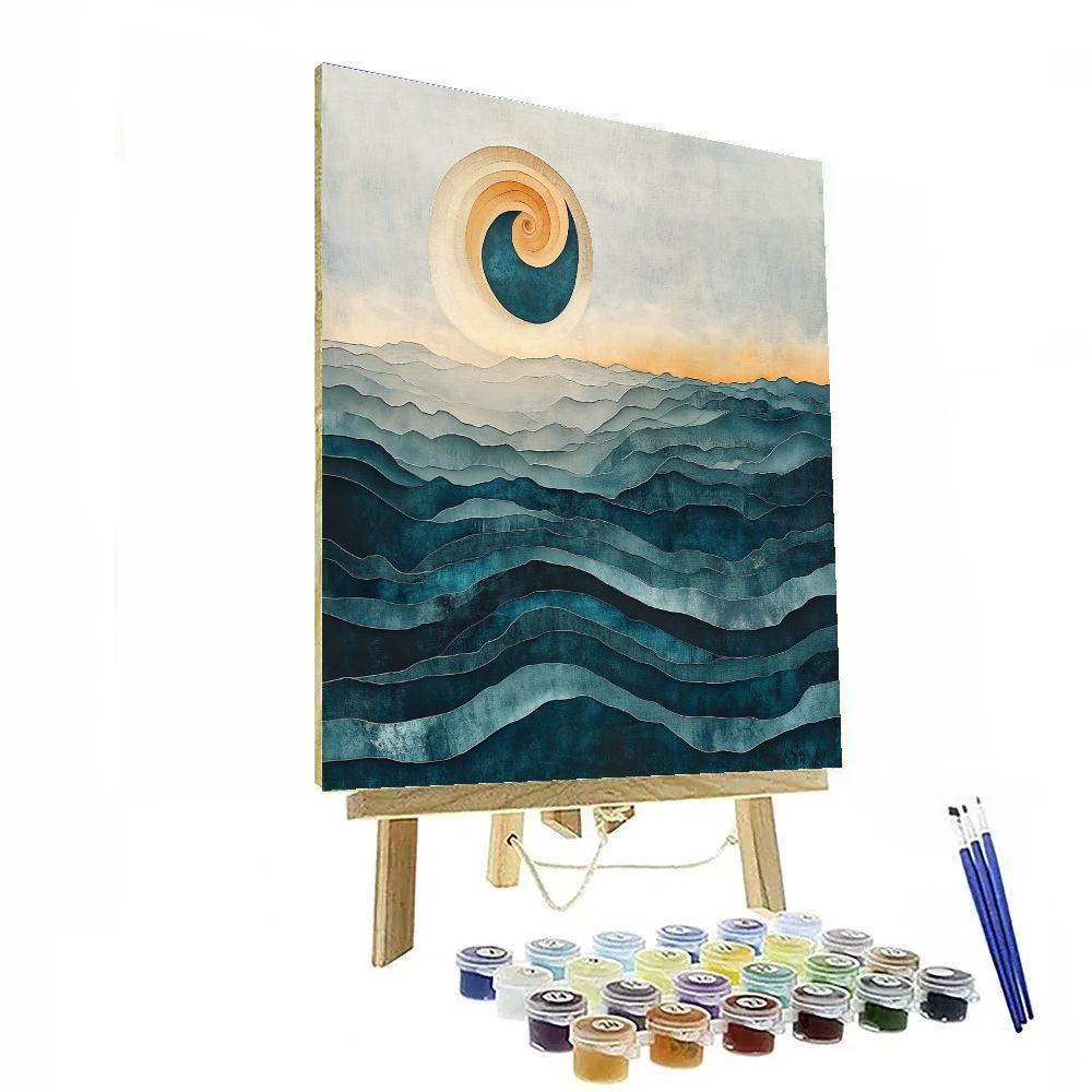 Max Ernst Inspired Lunar Topography paint by numbers