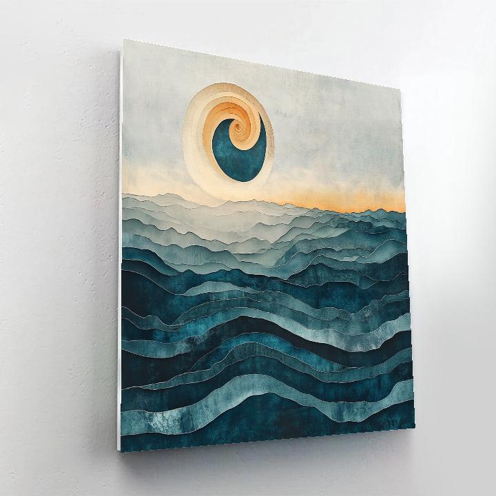 Max Ernst Inspired Lunar Topography paint by numbers