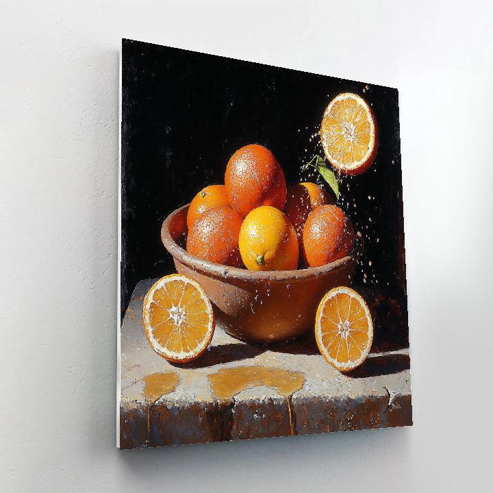 Caravaggio Inspired Fading Citrus Cluster painting number kit