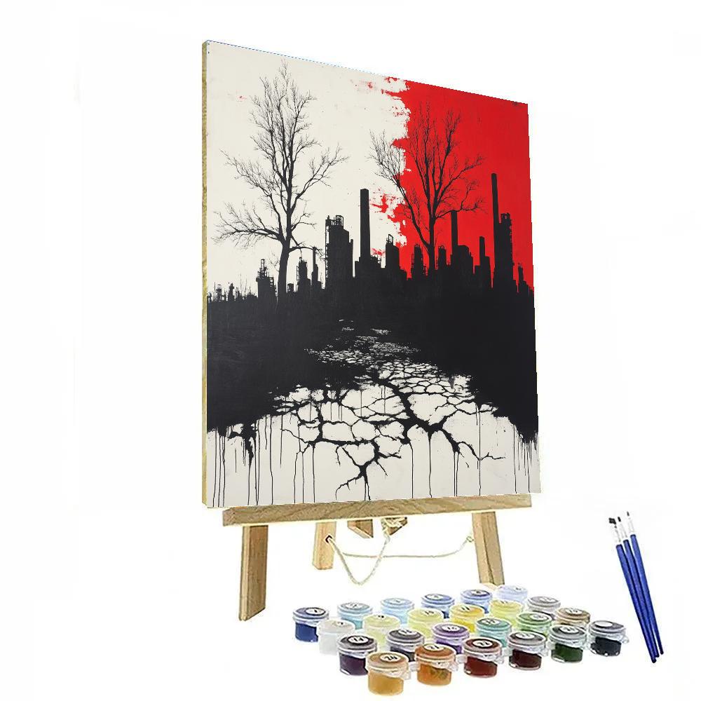 Banksy Inspired Environmental Decay paint by numbers