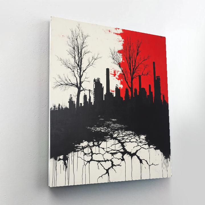 Banksy Inspired Environmental Decay paint by numbers