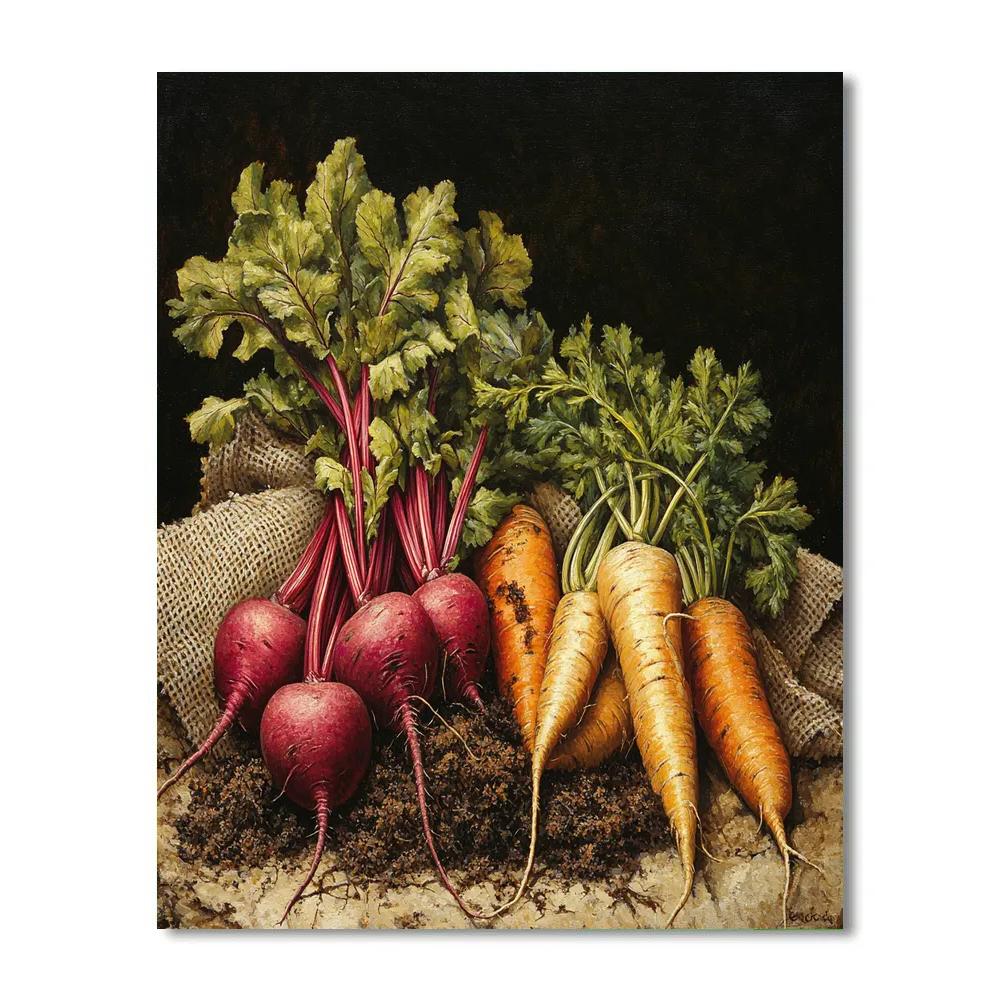 Caravaggio Inspired Autumn Root Harvest Paint by numbers art