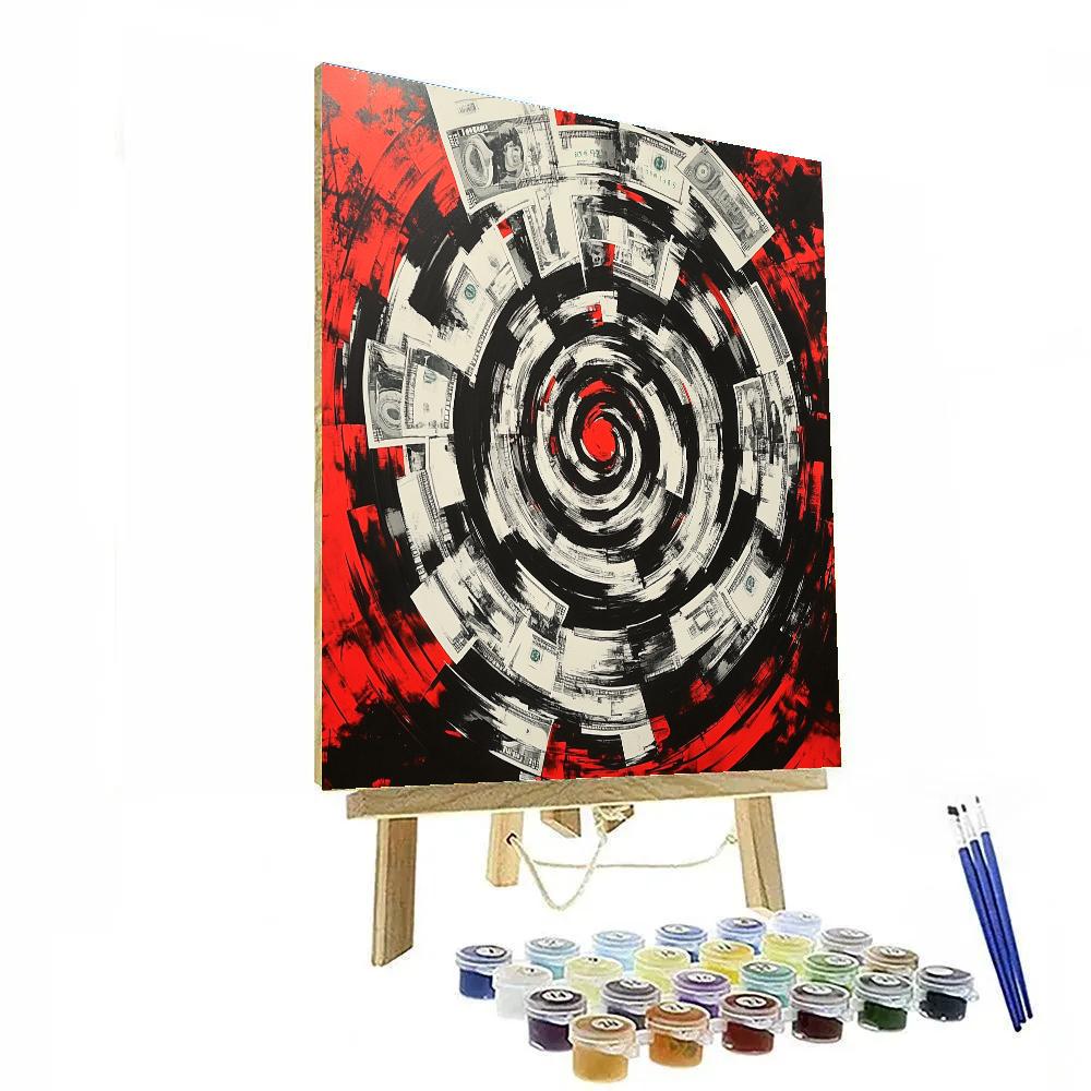 Banksy Inspired Anti Consumerism Spiral painting number kit