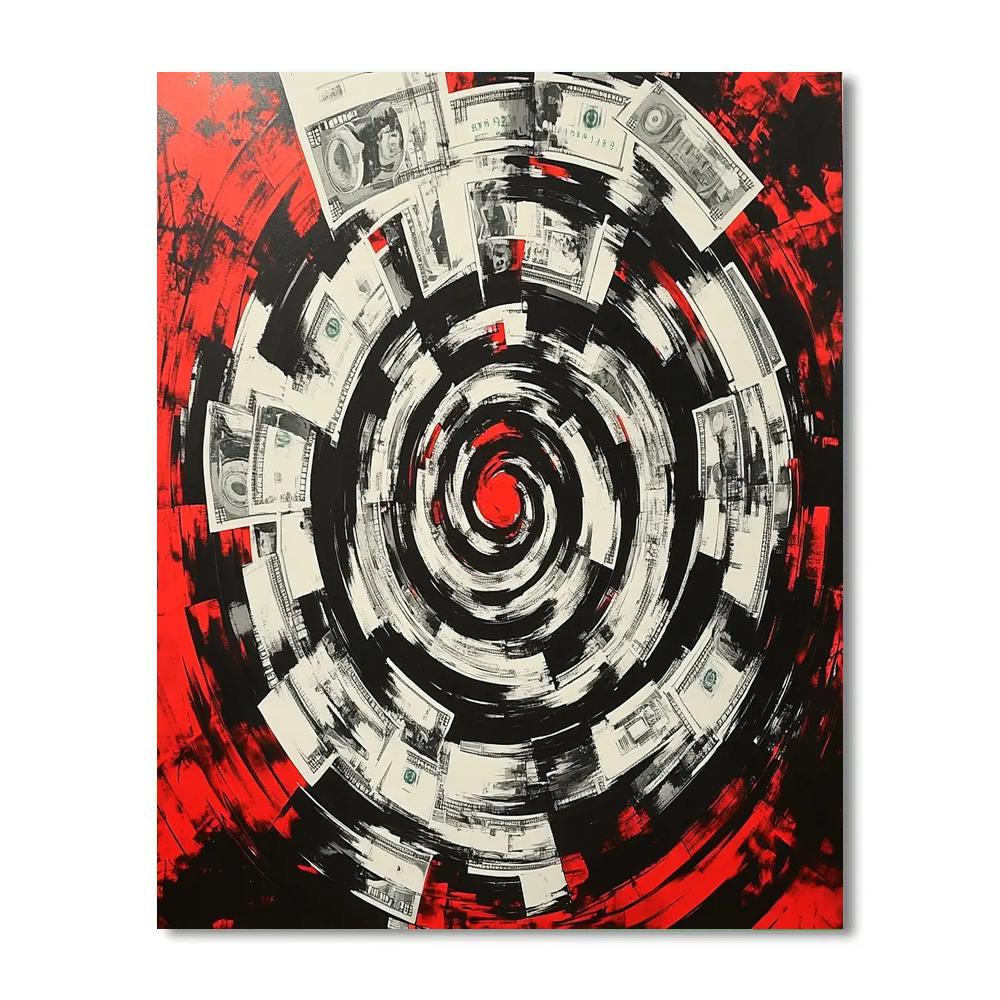 Banksy Inspired Anti Consumerism Spiral painting number kit