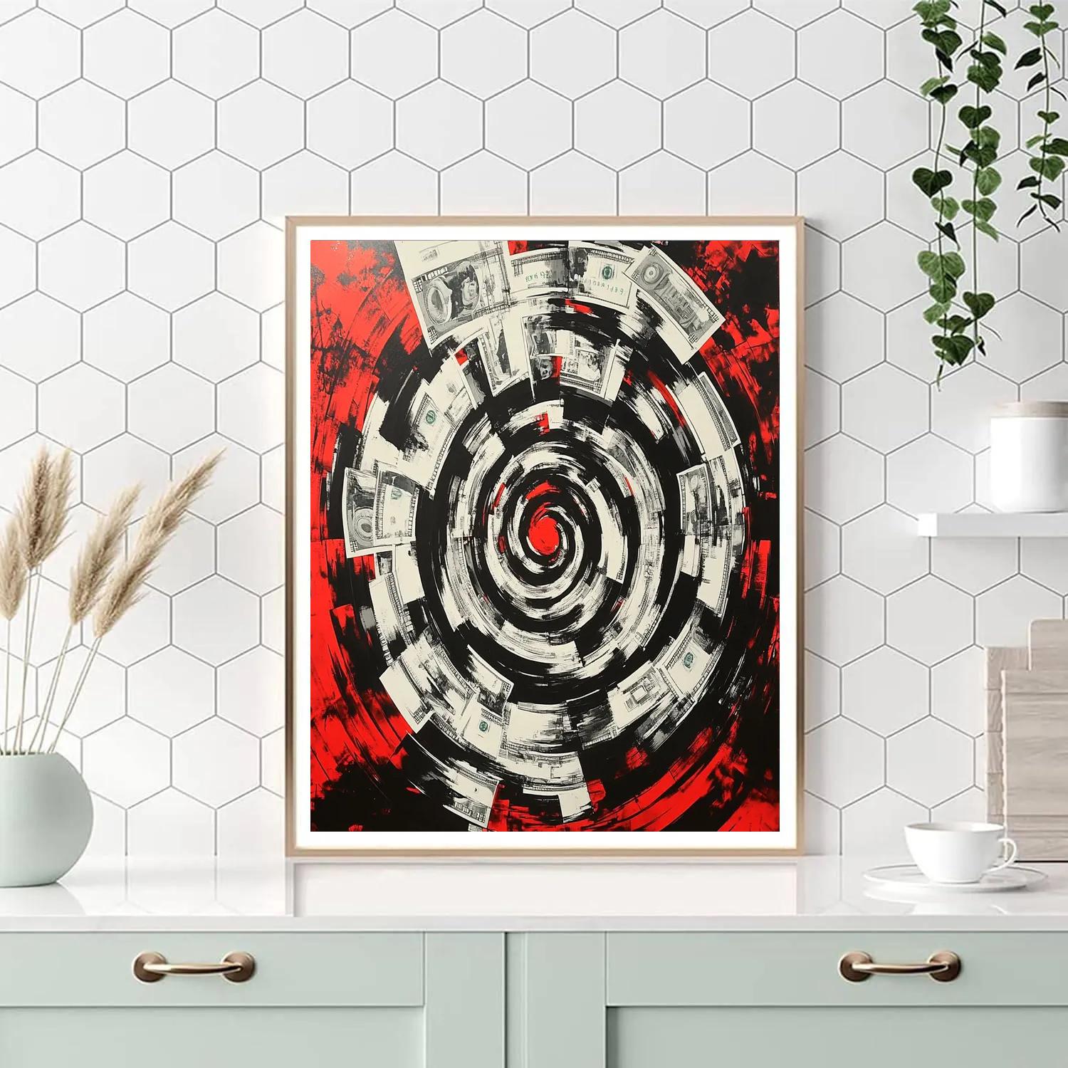 Banksy Inspired Anti Consumerism Spiral painting number kit