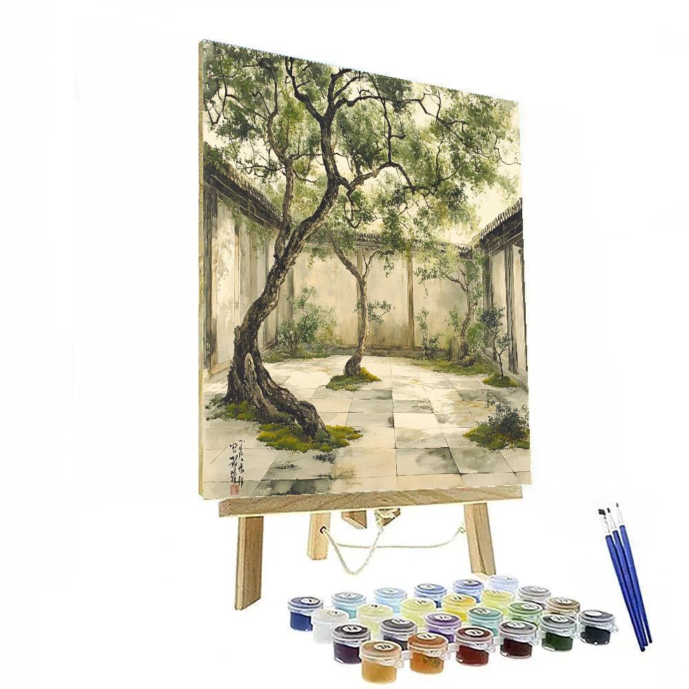 Zhao Mengfu Inspired Silent Scholar Garden Painting by numbers kit