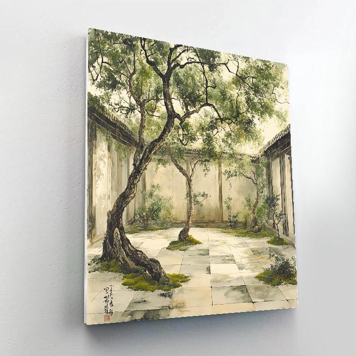 Zhao Mengfu Inspired Silent Scholar Garden Painting by numbers kit