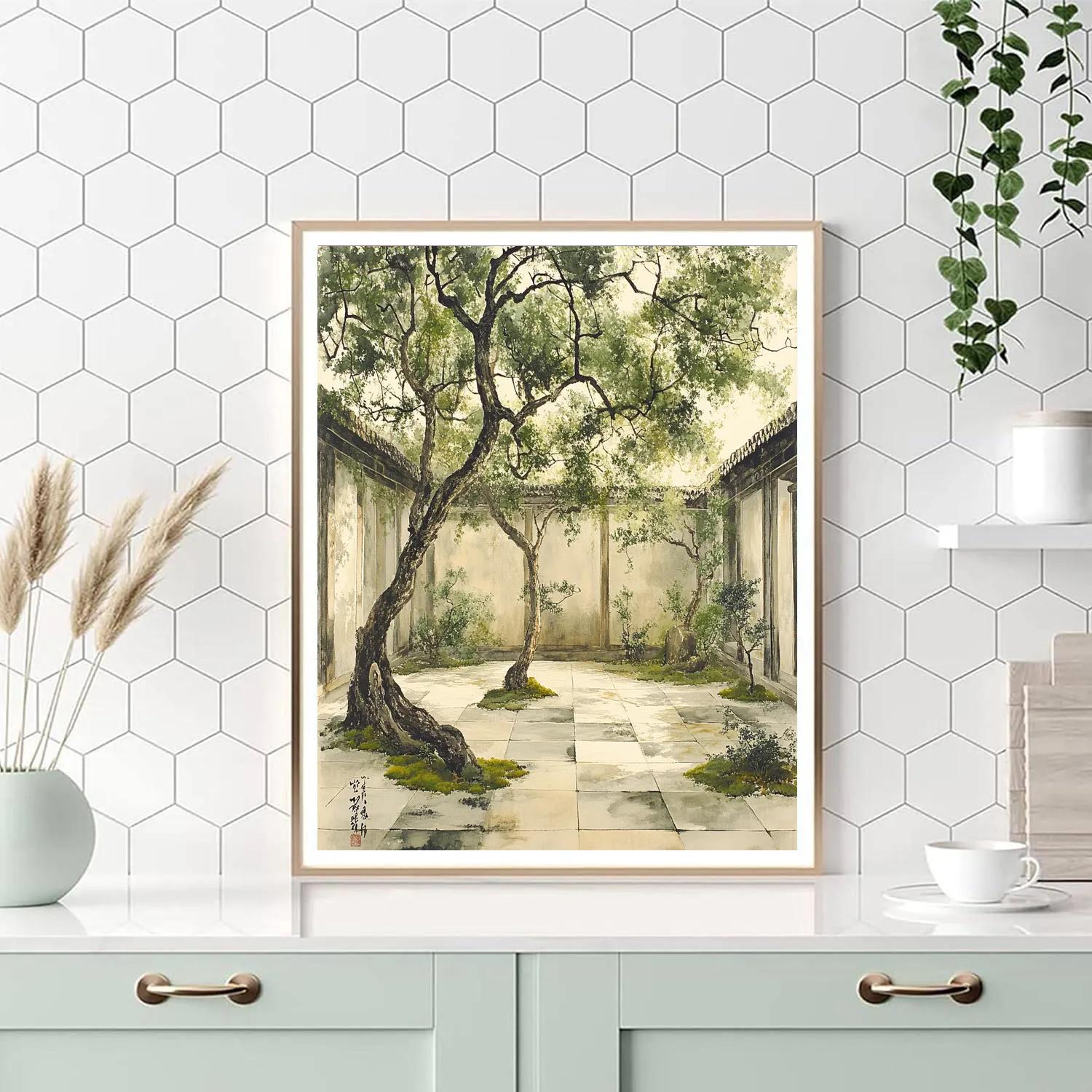 Zhao Mengfu Inspired Silent Scholar Garden Painting by numbers kit