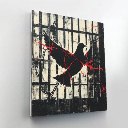 Banksy Inspired Freedom Fragmentation paint by number
