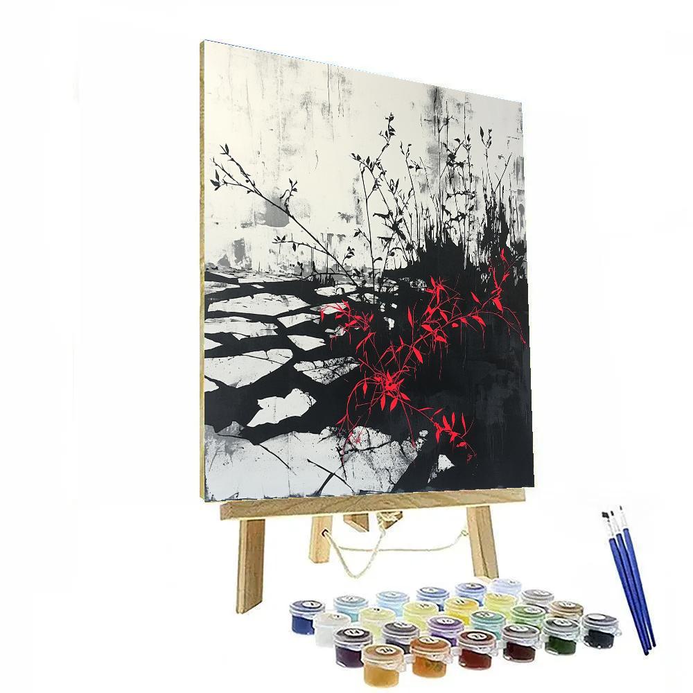 Banksy Inspired Urban Nature Reclamation Number painting