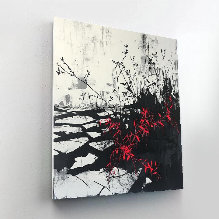 Banksy Inspired Urban Nature Reclamation Number painting