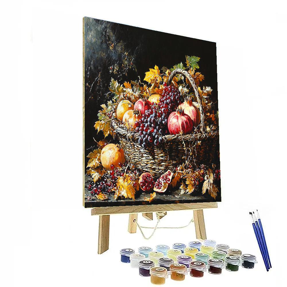 Caravaggio Inspired Withering Autumn Fruits paint by number