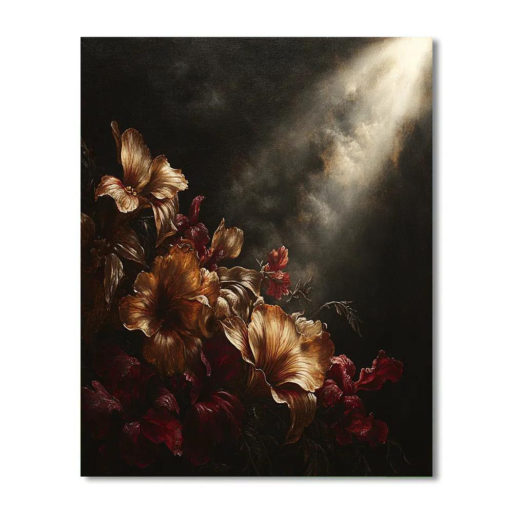 Caravaggio Inspired Tenebristic Floral Decay Painting by numbers kit