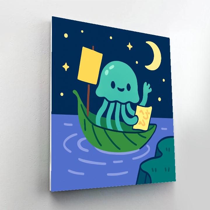 Star Sailor Jellyfish Painting by numbers kit