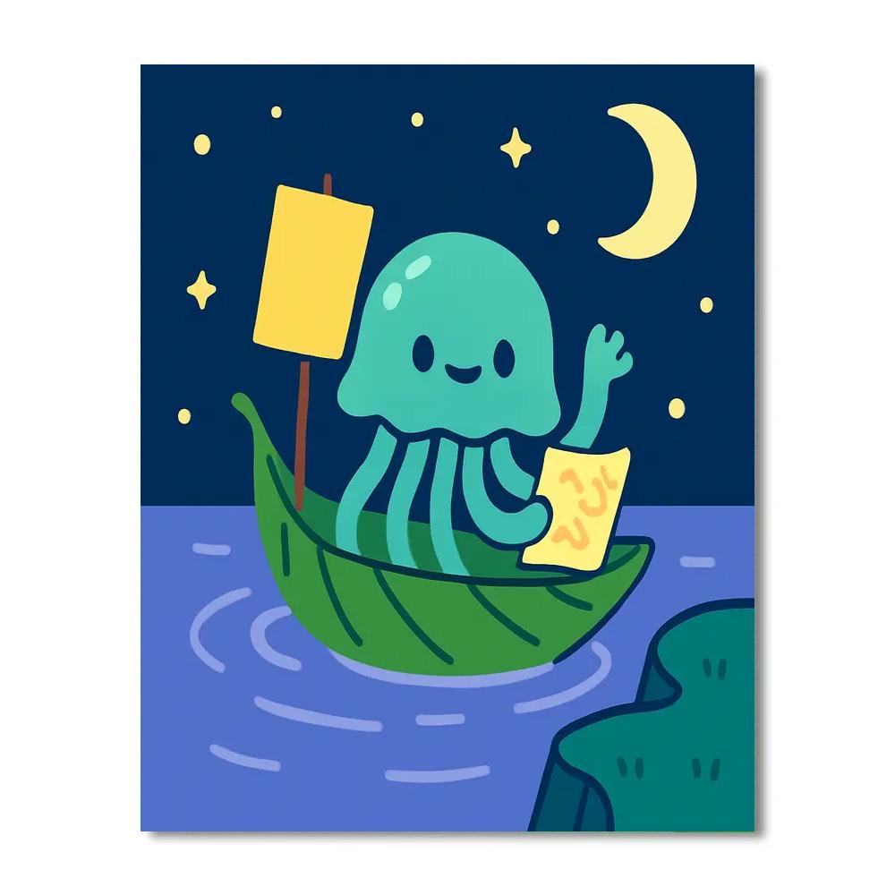 Star Sailor Jellyfish Painting by numbers kit