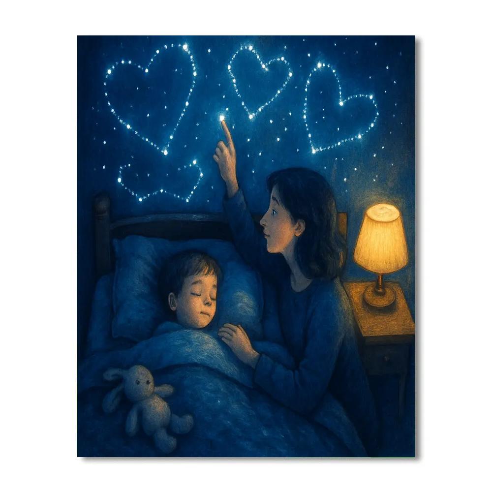 Bedtime Star Map Numbered painting kits