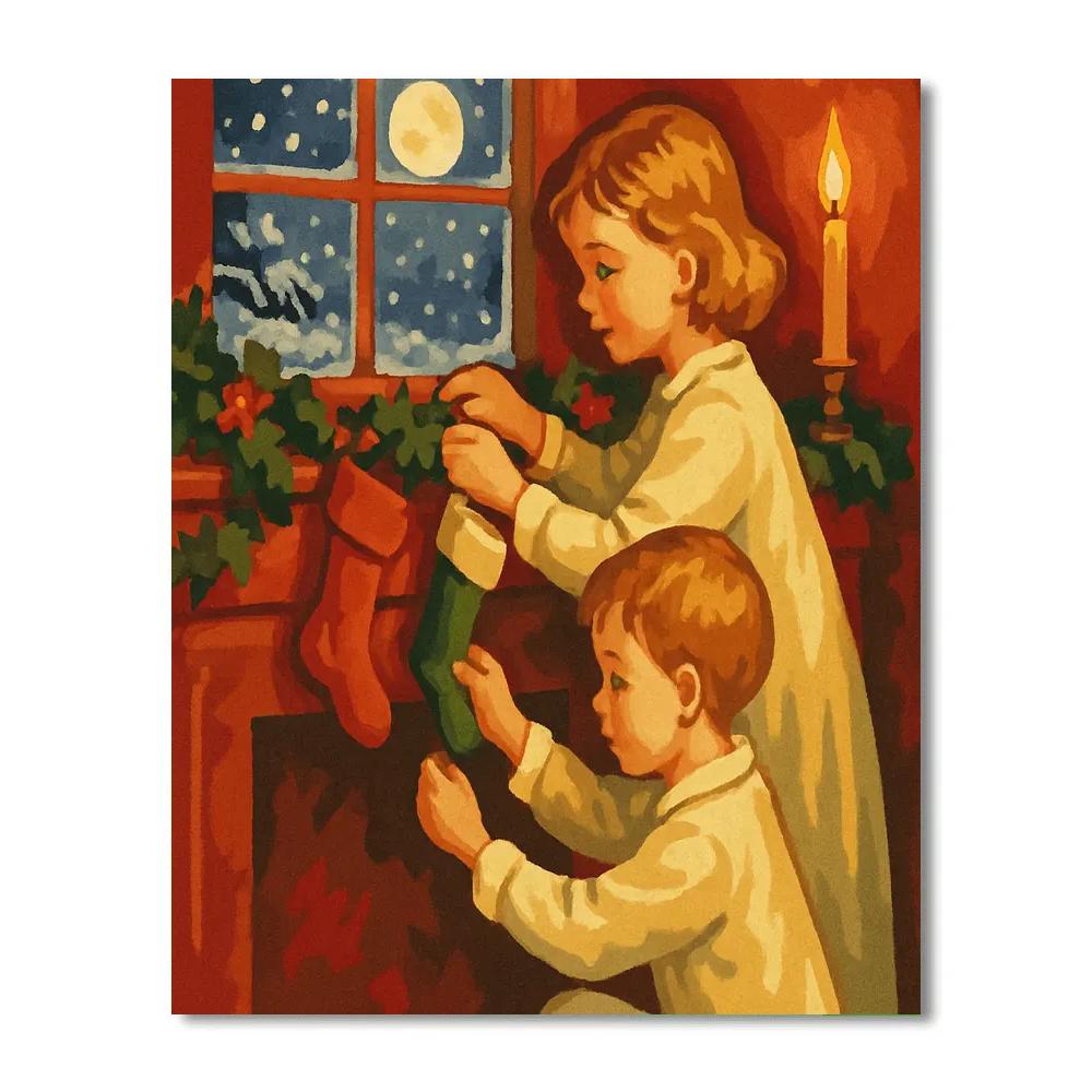 Midnight Stocking Exchange Numbered painting kits