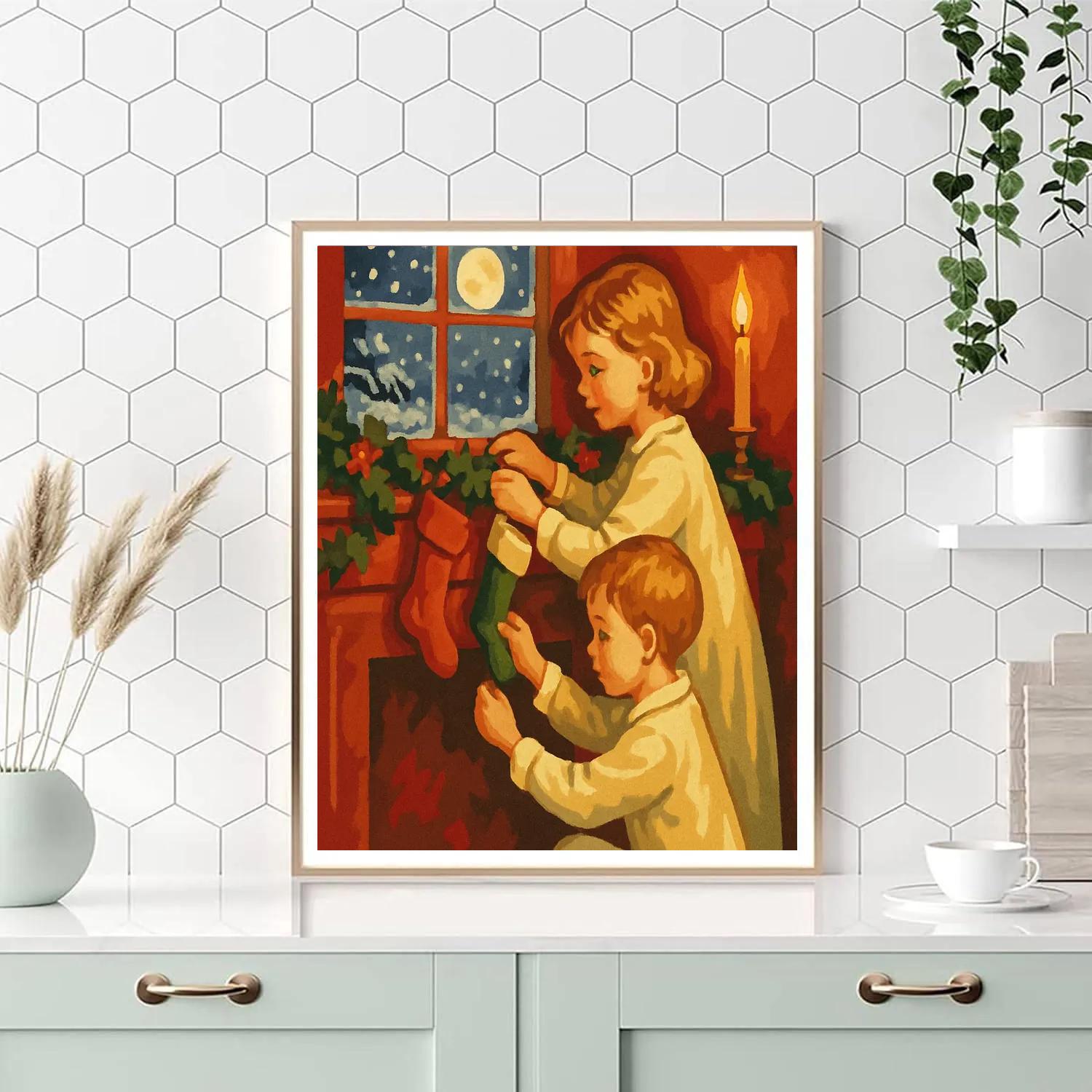 Midnight Stocking Exchange Numbered painting kits