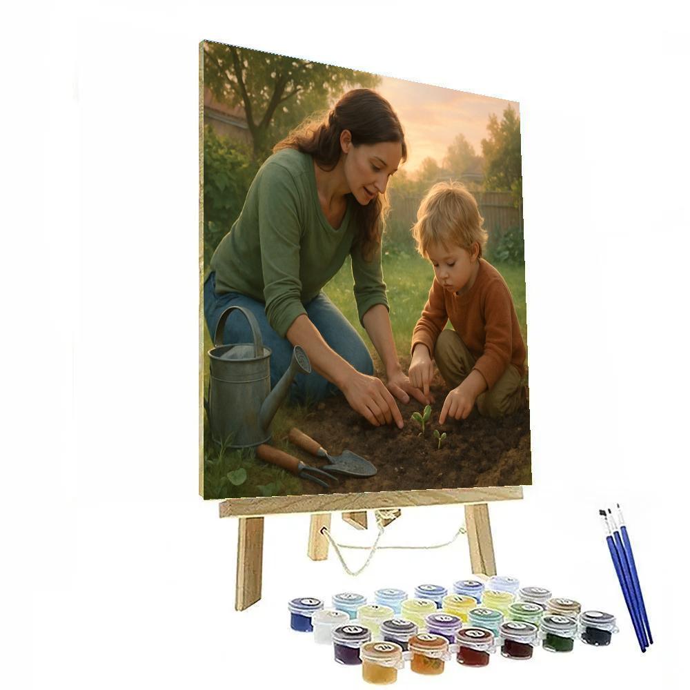 Gardening Lessons At Dawn DIY paint by numbers